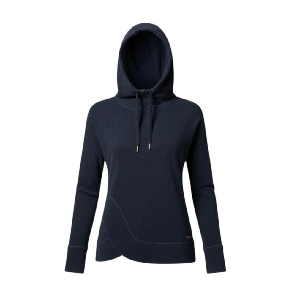 Sweaty Betty Teal Invigorate Hoodie Cotton asymmetrical Sweatshirt Athleisure